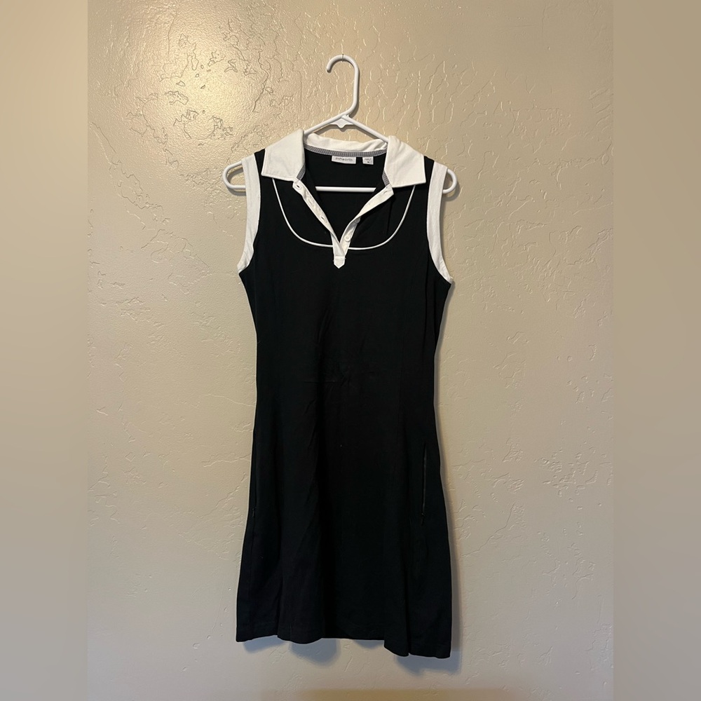 Ashworth Black and White Collared Mini Dress